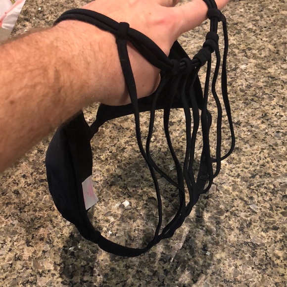 Xhilaration Bikini Top - Black - Unique Cage Back - Picture 3 of 3